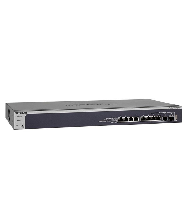 8 x 10-Gigabit Copper Prosafe PLUS Switch with eight 10GE copper ports and one combo 10GE Fiber SFP+ port