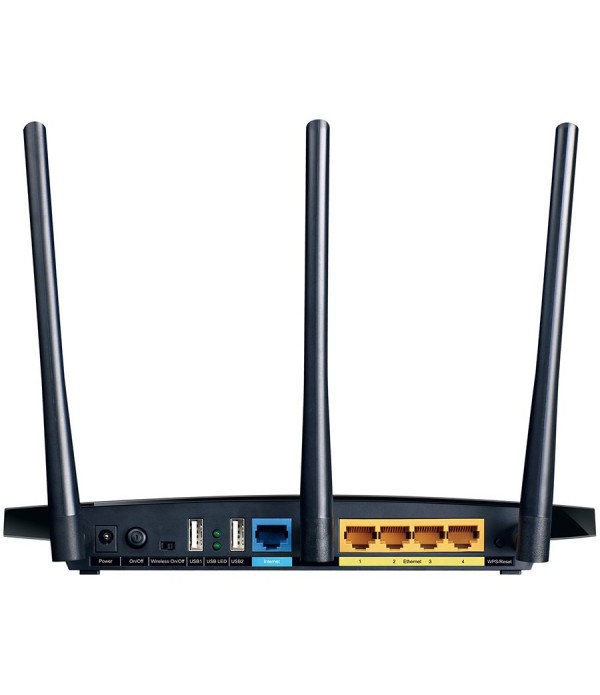 AC1750 Dual Band Wireless Gigabit Router, Atheros, 3T3R, 1300Mbps at 5Ghz + 450Mbps at 2.4Ghz, 802.11ac/a/b/g/n, 4-port Gigabit Switch, Wireless On/Off and WPS button, 1 USB ports, 3 external antennas